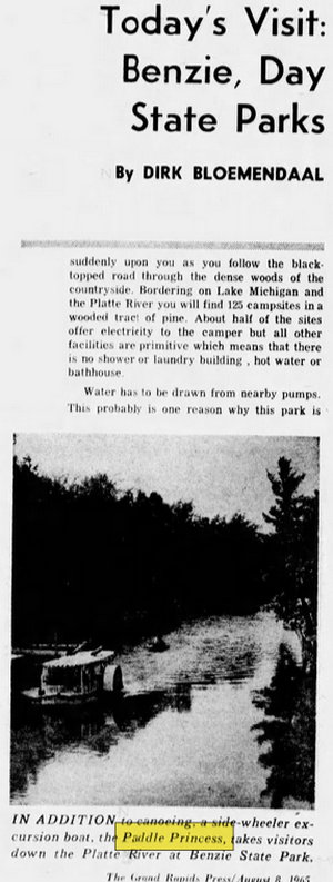 The Paddle Princess River Boat - Aug 08 1965 Article (newer photo)